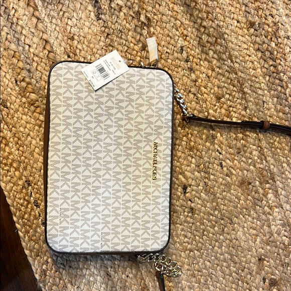 Michael Kors White and Brown Crossbody Bag NWT - Picture 1 of 2